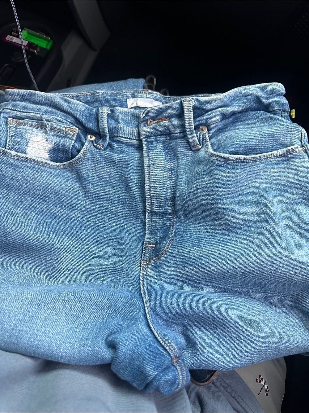 Good American Mid Wash Skinny Jeans